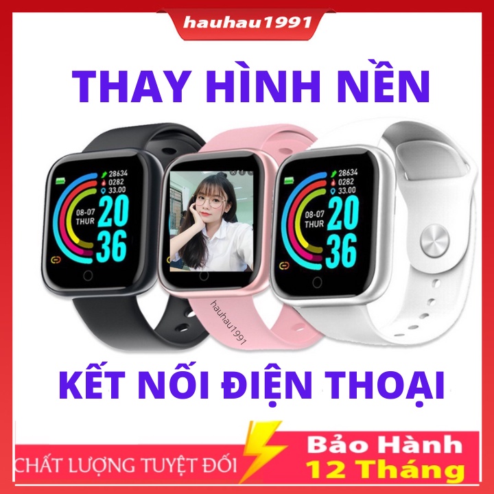 Đồng Hồ Thông Minh Y68 Phù Hợp Nam Nữ Đủ Màu Kết Nối Với Điện Thoại, Bảo Hành 1 Năm