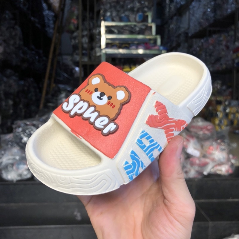 Dép lê bản sục bánh mì con gấu cho bé gái bé trai trẻ em, xốp siêu nhẹ eva 1278