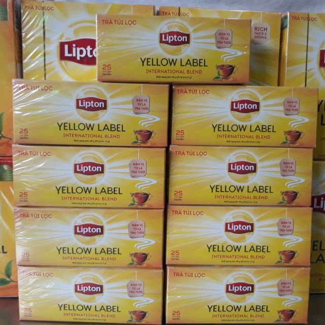 Trà Lipton Túi Lọc Nhãn Vàng hộp 25 gói x 2g