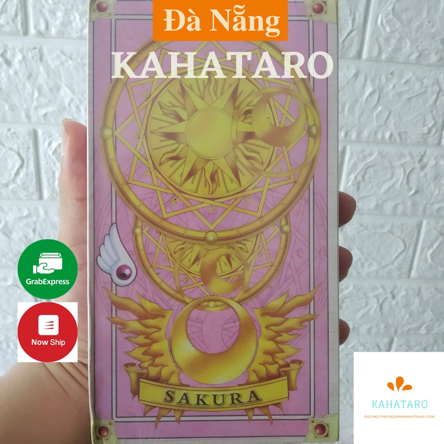 Sakura thủ lĩnh thẻ bài sakura cardcaptor Tarot màu hồng bản chuẩn hình ảnh sắc nét giấy cứng tặng đá thanh tẩy