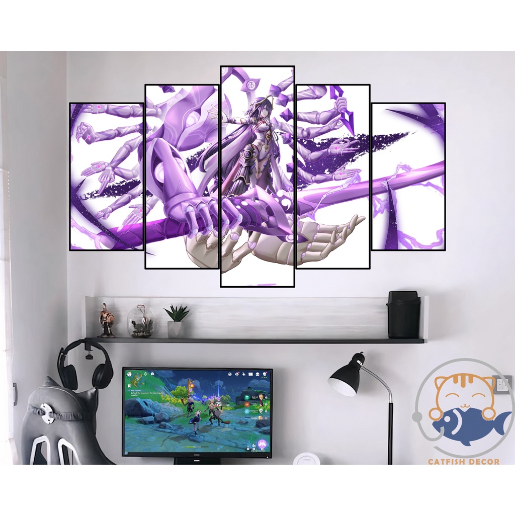 TRANH DÁN TƯỜNG decor tranh trí phòng GENSHIN IMPACT - RAIDEN SHOGUN