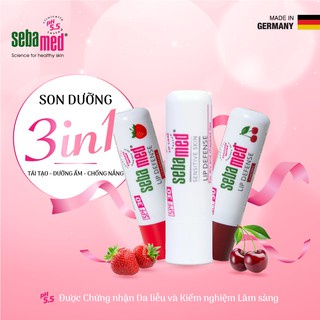 Sebamed Son dưỡng hương dâu bảo vệ, chống khô và nứt môi Sebamed Skin Lip Defense Spf 30 (4.8g)