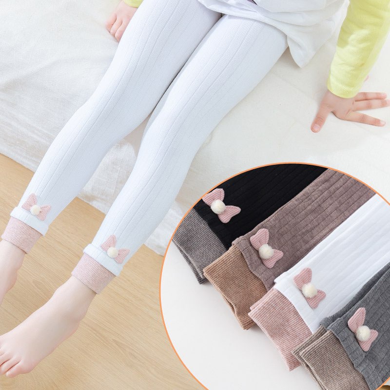 Quần tất, legging len dày Nơ cao cấp dễ thương phong cách Hàn QUốc cho bé gái từ 1 - 9 tuổi