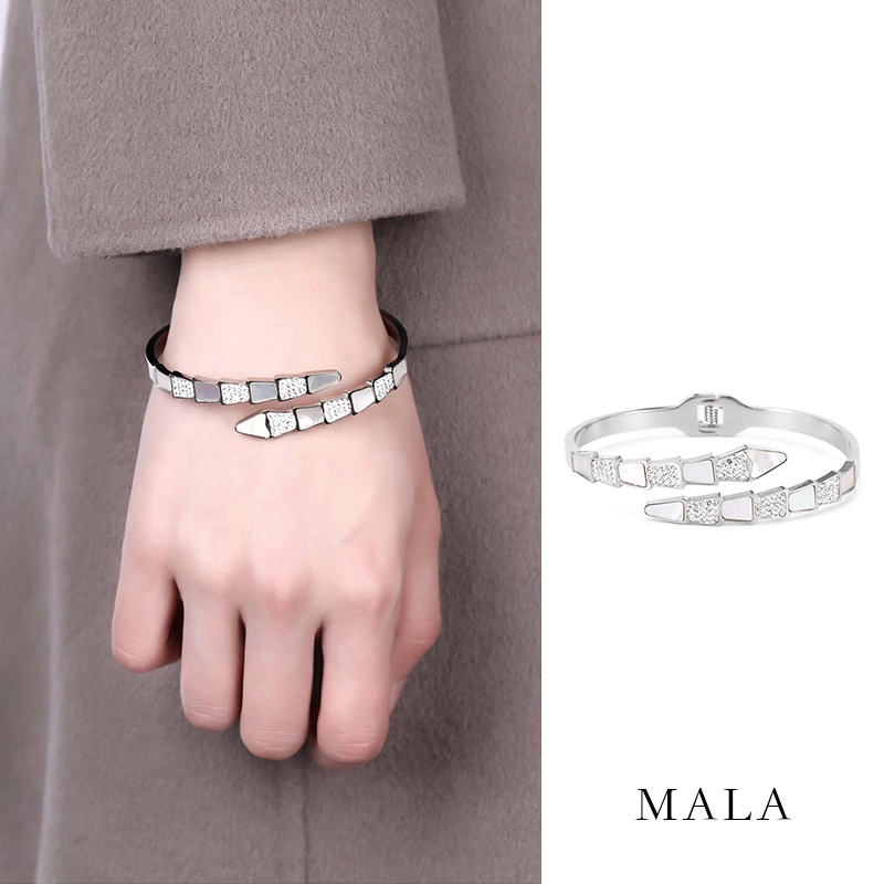 Vòng đeo tay MAYEBE LAVEND bằng thép titan phong cách Hàn Quốc dành cho nữ