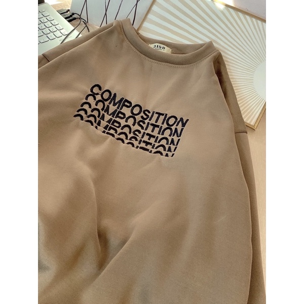 Áo Sweater nỉ trần bông thêu nhiều chữ (KÈM ẢNH THẬT)