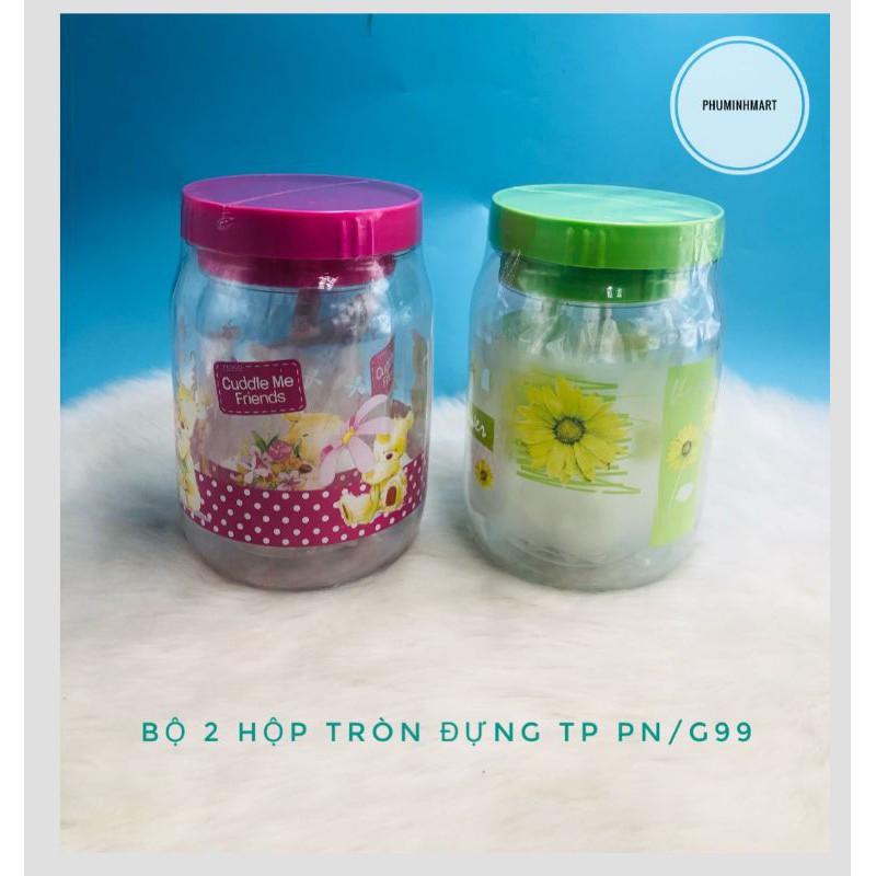 Bộ 2 hộp tròn đựng thực phẩm PN/G99/7G_202677