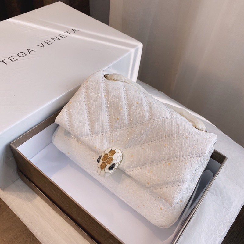 Túi đeo chéo Bvlgari Serpenti Cabochon da thật cao cấp dập vân da 🐍