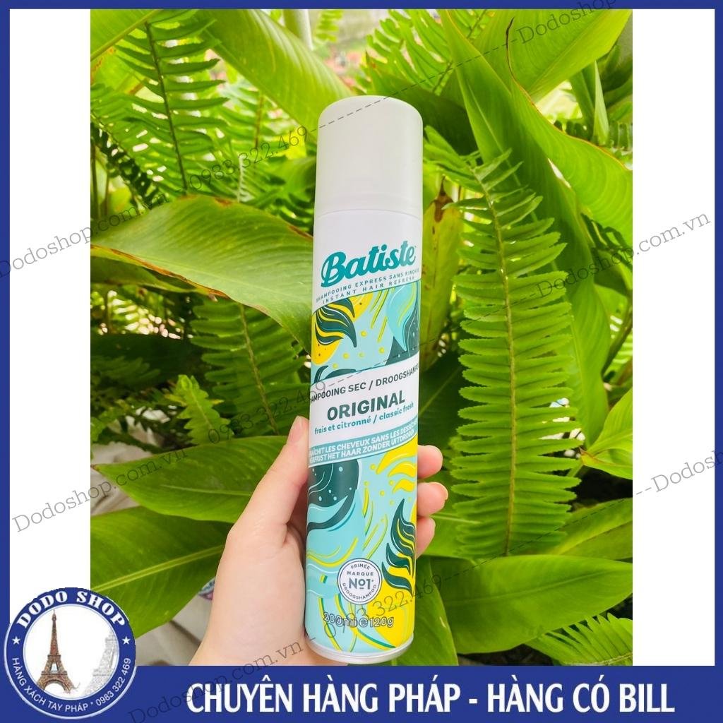 Dầu gội đầu khô Batiste 200ml - Giúp Mái Tóc Suôn Mượt Bồng Bềnh một cách hỏa tốc khi bạn cần