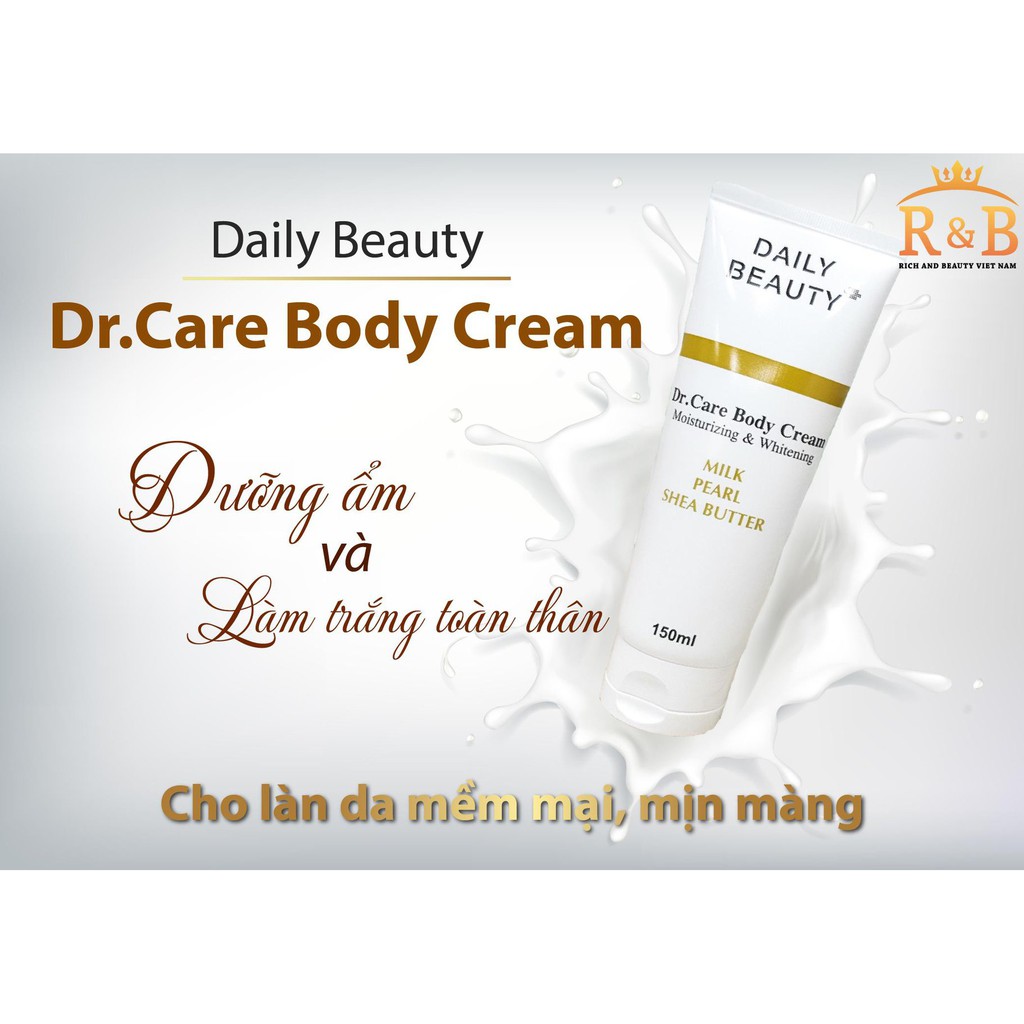 Kem dưỡng trắng toàn thân Daily Beauty Dr.Care Body Cream tăng cường độ ẩm cho da mịn màng trắng sáng