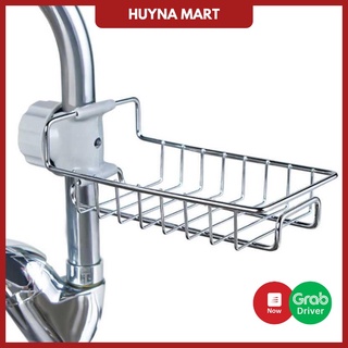 Cài vòi rửa bát, để đồ rửa chén, giẻ rửa chén bát - kệ gắn vòi inox