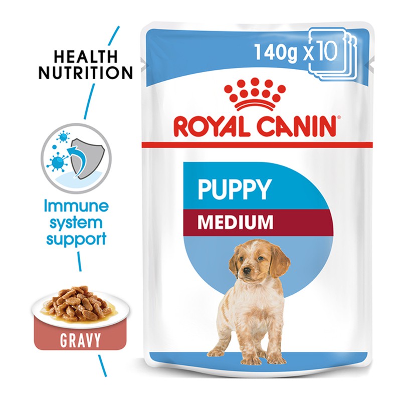 Pate Cho Chó Royal Canin Medium Puppy 140g - Hộp 10 Gói