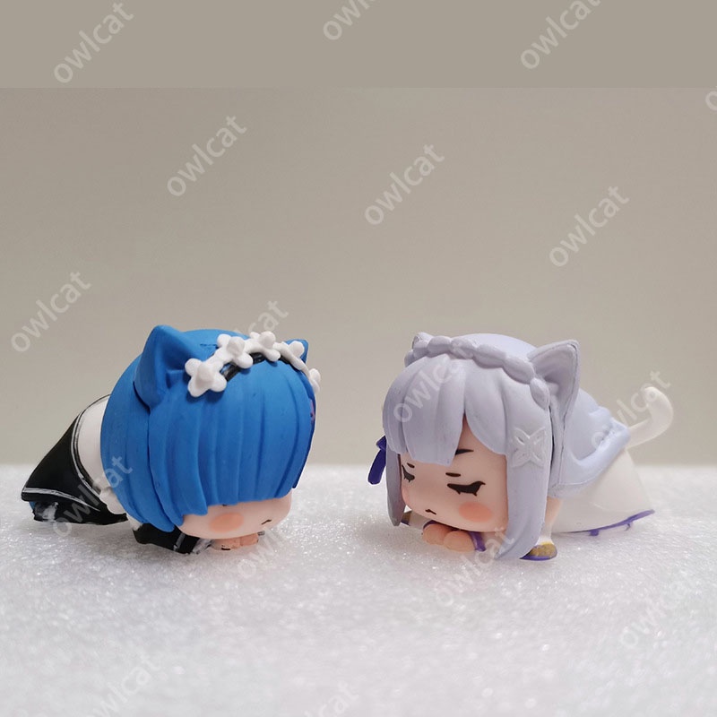 Nhân Vật Ram Emilia Echidna Kitty Đang Nằm Dễ Thương Mô Hình Nhân Vật Nữ Anime Re: Life in a Different World from Emily