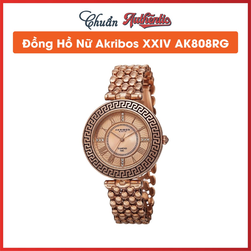 Đồng Hồ Nữ Akribos XXIV AK808RG Màu Vàng Hồng