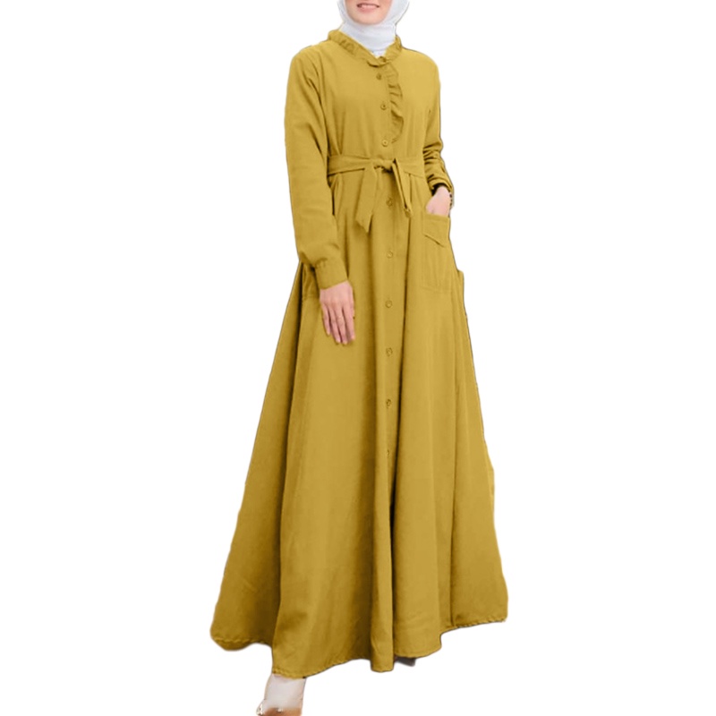 Đầm ZANZEA dáng chữ A cổ V tay phồng nữ tính thời trang