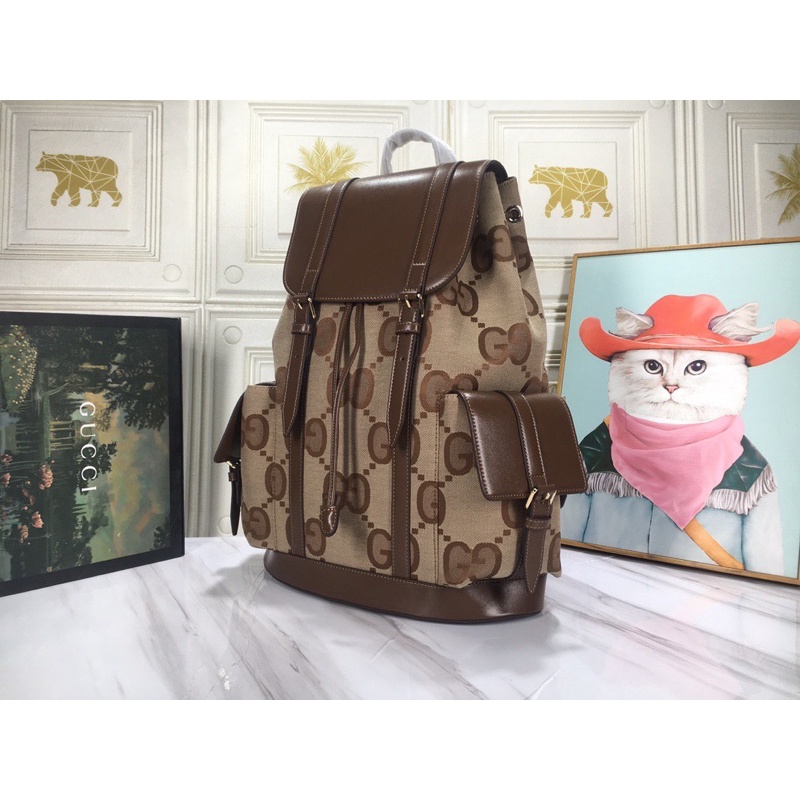 Balo thời trang nam thương hiệu Gucci GC da thật cao cấp phối vải