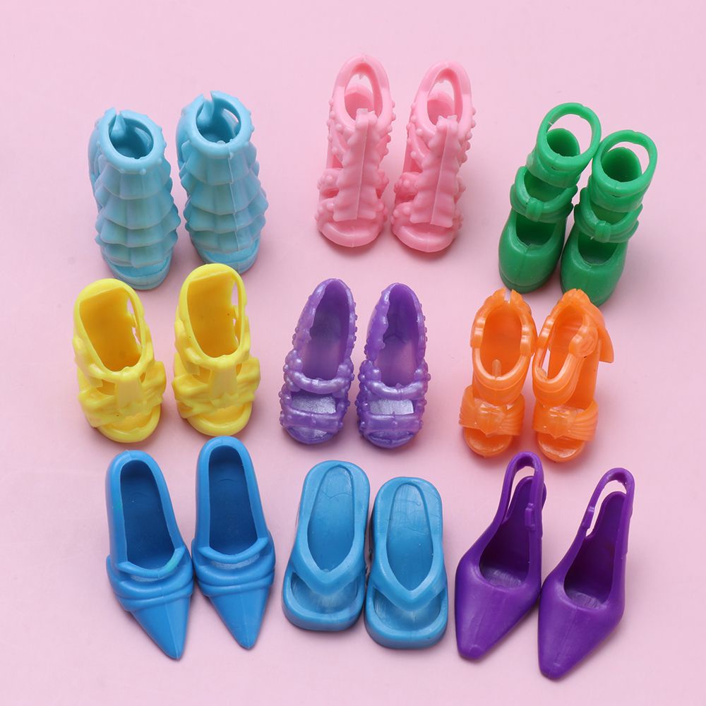 Set 20 đôi giày cao gót 30cm dễ thương cho búp bê 1/6