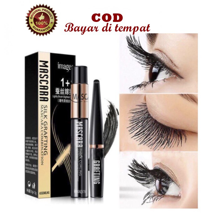 (Hàng Mới Về) Mascara Sợi Tơ Images 2 Trong 1 Chống Thấm Nước