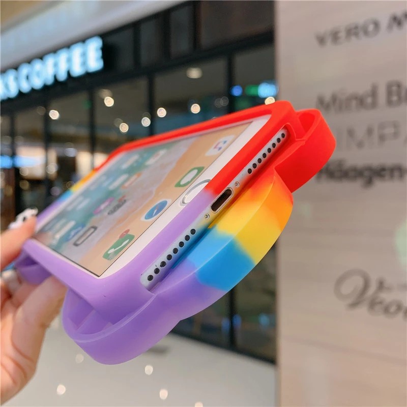 Vui nhộn Popit Fidget Toy Antistress Đồ chơi Push pop Bubble Rainbow Phone Case cho iPhone 12 11 Pro Max Mini 8 7 6s 6 Plus Đồ chơi giải tỏa căng thẳng Nắp đậy bằng silicon mềm Vỏ Push It Bubble Antistress Toys