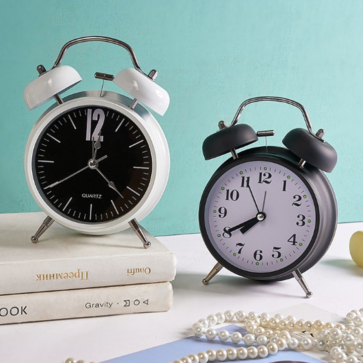 Đồng hồ báo thức 2 chuông phong cách cổ điển dành cho bé - Đồng hồ để bàn mini cute decor đẹp & quà tặng