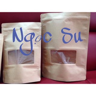1kg Túi zip giấy có cửa sổ