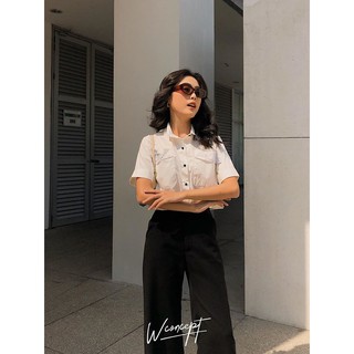 [W Concept] Áo sơ mi croptop - MIA