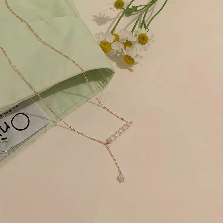 Vòng cổ bạc 925 đính ngọc trai sang trọng cho nữ