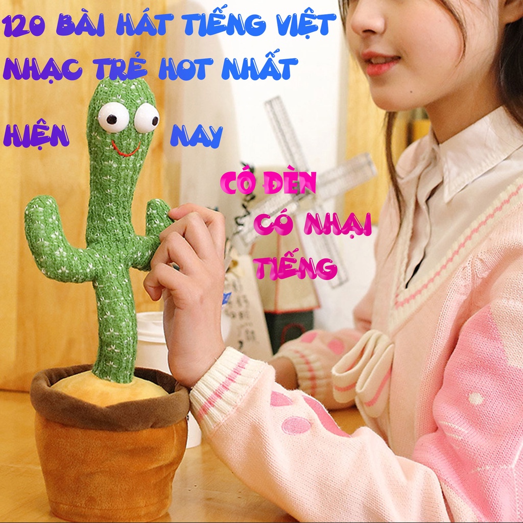 Xương rồng nhảy múa nhại tiếng 120 bài hát tiếng Việt có đèn LOẠI SẠC