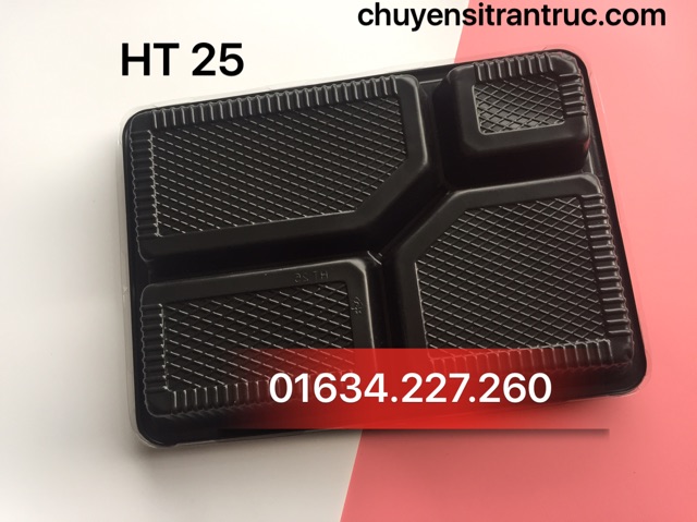 Combo 50 Hộp cơm 4 ngăn / HT25 đựng cơm văn phòng