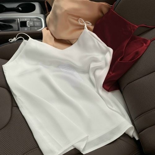 [FREESHIP & SALE 50%] Áo hai dây lụa satin cổ tim Fkaro | BigBuy360 - bigbuy360.vn