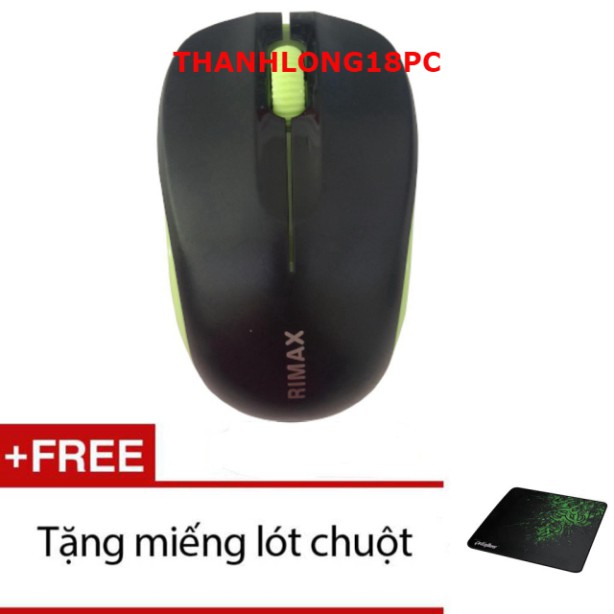 Chuột không dây Rimax V168( Tặng kèm tấm lót chuột 20x25cm ) chính hãng