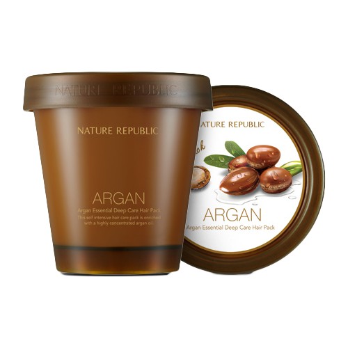 Kem ủ tóc mềm mượt phục hồi hư tổn Nature Republic Argan Essential Deep Care Hair Pack 200ml | BigBuy360 - bigbuy360.vn