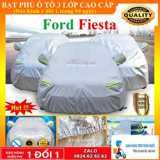 Bạt phủ ô tô FORD FIESTA Cao Cấp Cách Nhiệt, Chống Nước, Chống Trộm Gương hàng loại 1