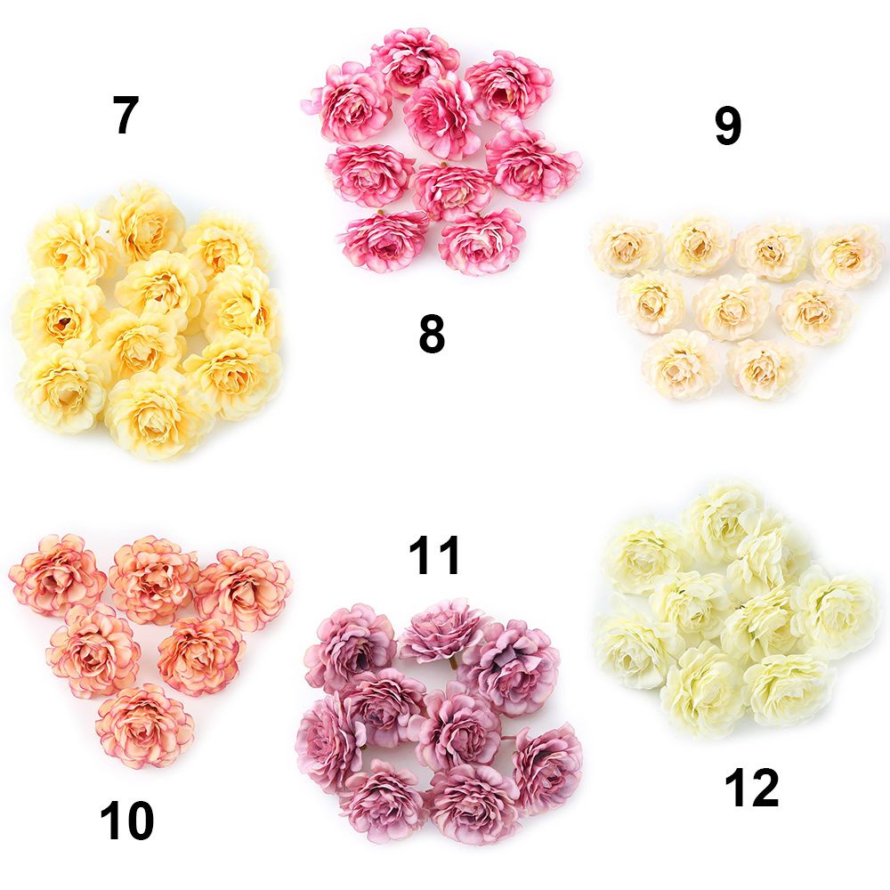 Set 10 Bông Hoa Mẫu Đơn Giả Dùng Trang Trí Đa Năng