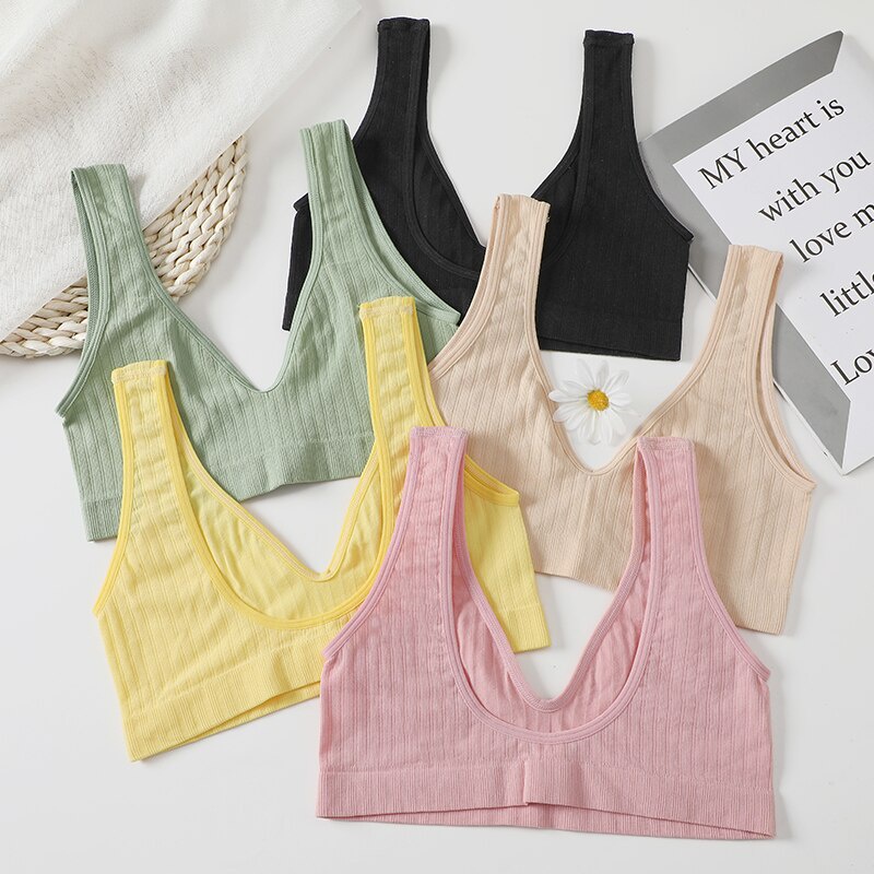 Áo lót TAKETALK không gọng cổ chữ V gợi cảm cho nữ tùy chọn màu sắc