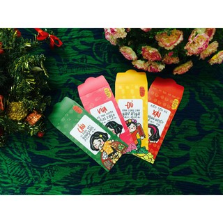 9 pack lì xì ( 1 pack gồm 8 chiếc, 4 mẫu)