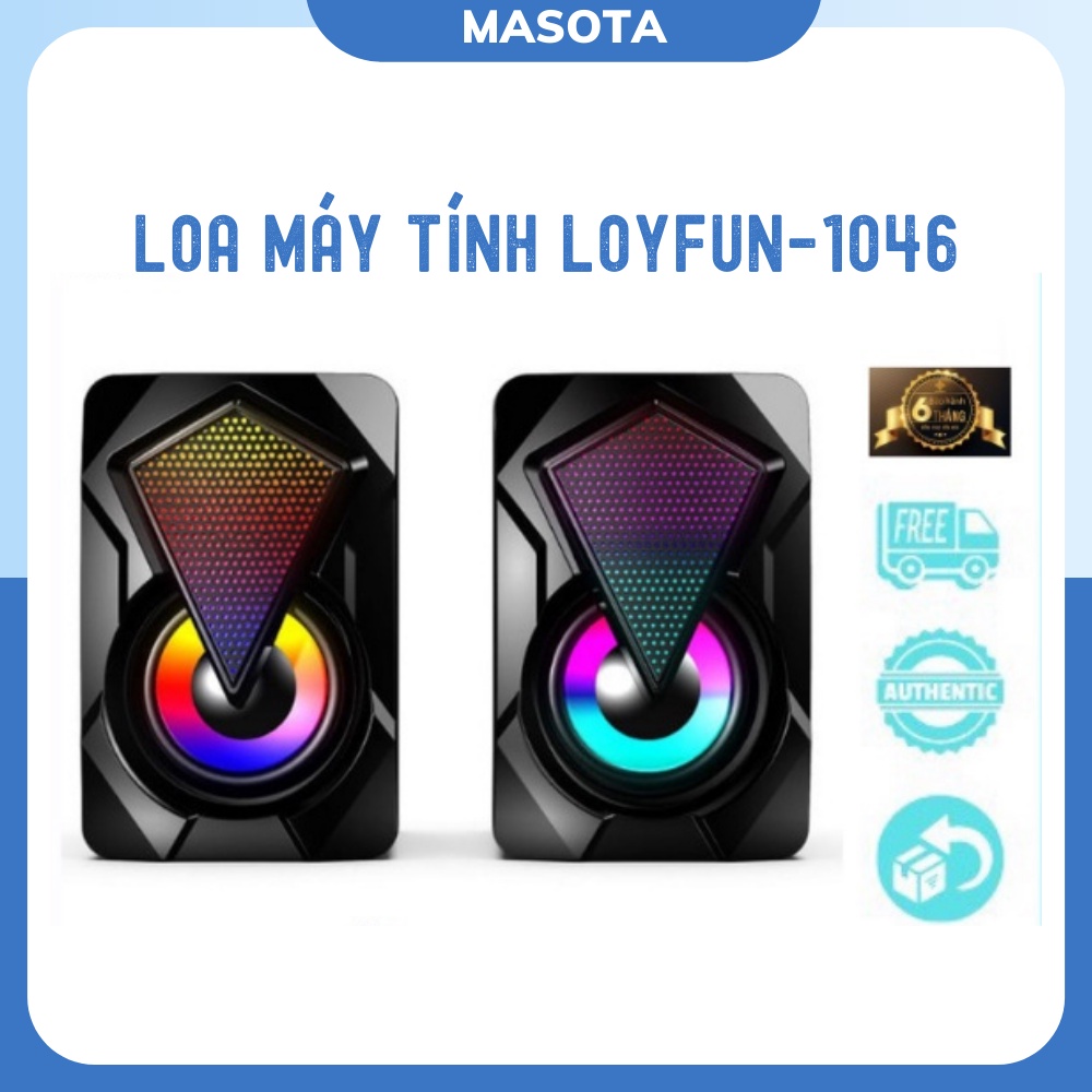 Loa máy tính vi tính mini laptop LED để bàn LeerFei YST-1046 bass siêu trầm cực hay