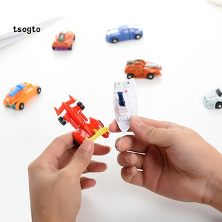 Set 10 mô hình xe biến hình robot mini cho bé