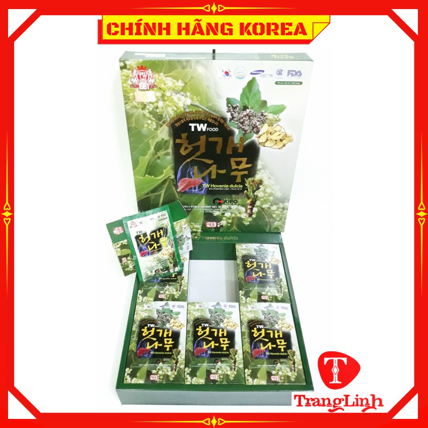 Bổ gan hàn quốc Taewoong Food, hộp 30 gói - Nước bổ gan Hovenia chính hãng - tranglinhkorea