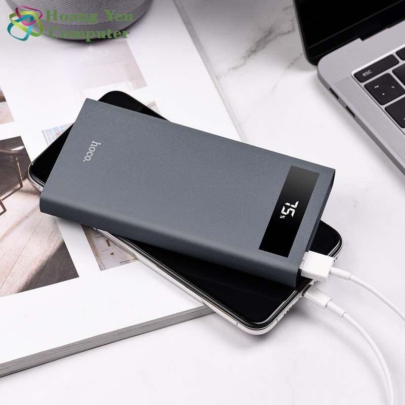 Sạc Dự Phòng Hoco J49 Jewel 10000Mah (Sạc Nhanh QC3.0, PD 18W) 2 Cổng Sạc Vào, 3 Cổng Sạc Ra, Màn Hình Led