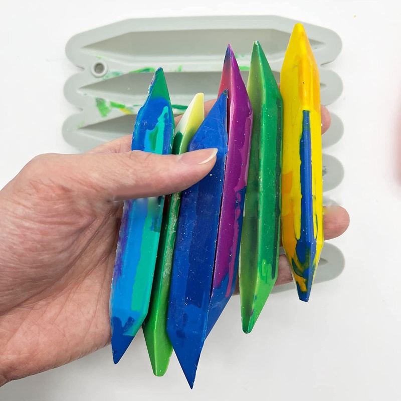 Sa Khuôn Silicone Làm Bánh Hình Cây Bút Chì Màu Đa Năng DIY
