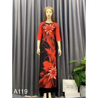 Áo dài đẹp 2020, áo dài thiết kế, in 3D nhà Tấm - MÃ A119