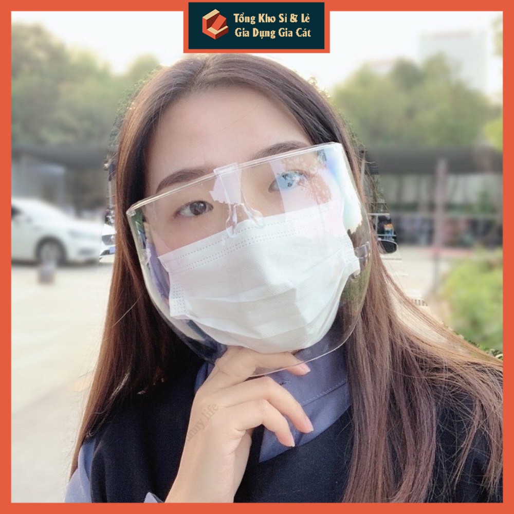 Kính chống giọt bắn phòng dịch FACE SHIELD trong suốt an toàn không mờ, kính chắn giọt bắn trẻ em, người lớn đều sử dụng | BigBuy360 - bigbuy360.vn
