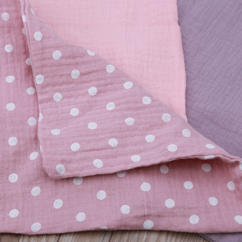 Set 5 khăn lau tay 4 lớp hình vuông bằng vải cotton thấm hút nước cho bé sơ sinh
