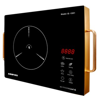 Bếp điện hồng ngoại cảm ứng, mặt kính cường lực cao cấp Asanzo IS-15K2
