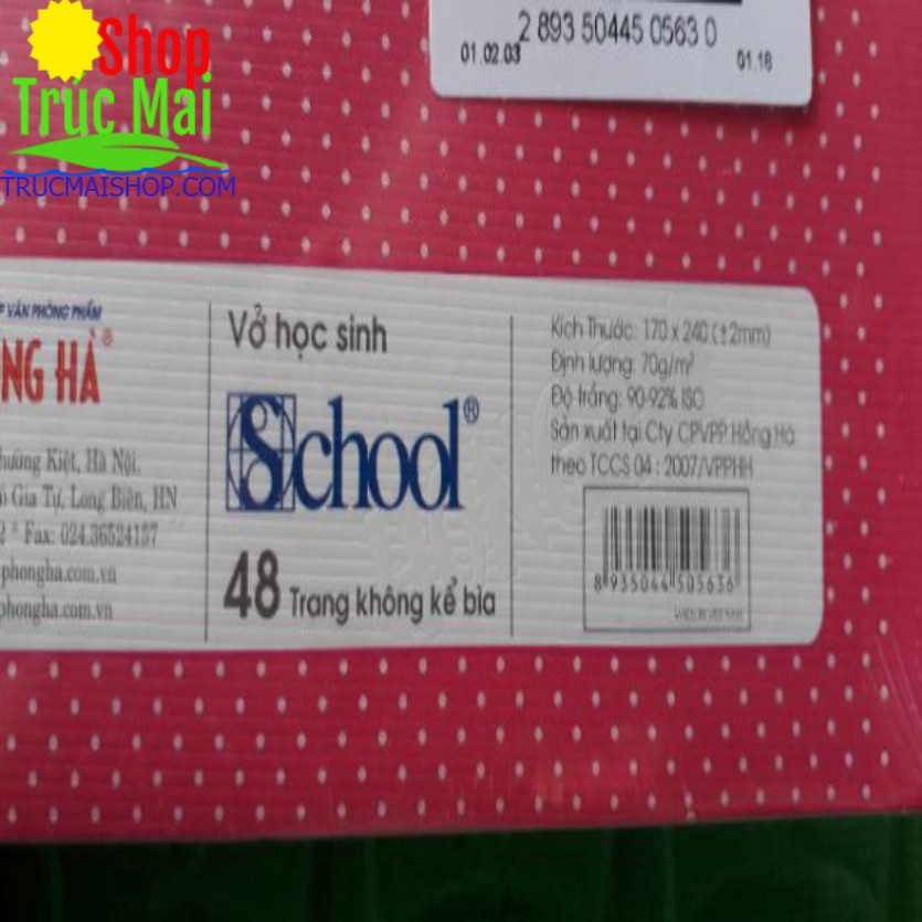 Vở ô ly Trạng nguyên 48 trang Chính hãng Hồng Hà &quot;10 quyển&quot;