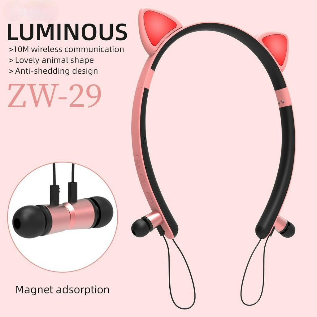 Tai nghe bluetooth GROWNTECH ZW-29 TWS blutooth không dây tai mèo phát sáng led