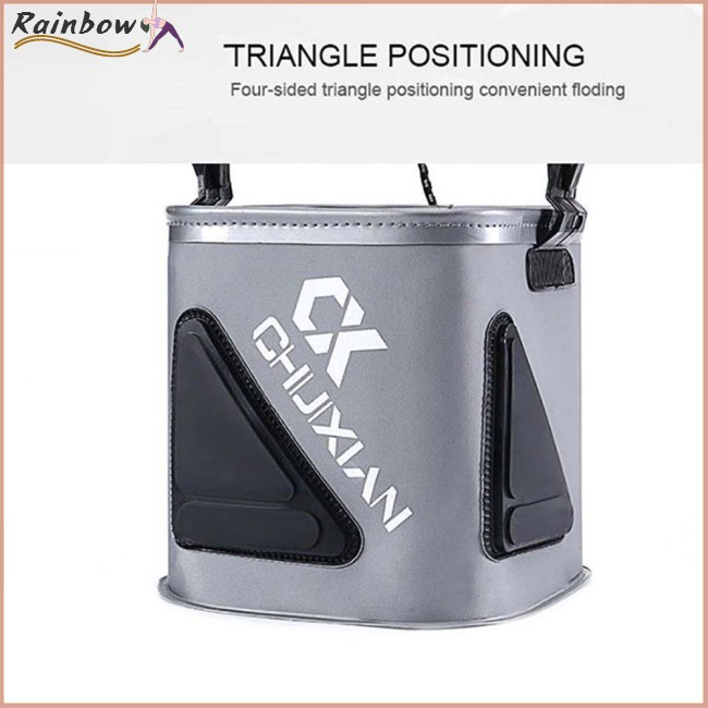 Xô Đựng Cá Mini Thiết Kế Gấp Gọn Có Tay Cầm Tiện Dụng