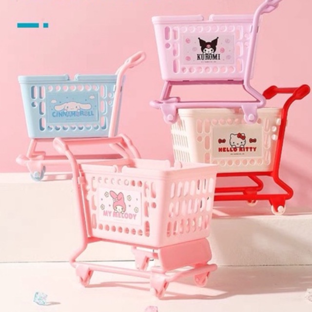 Xe Đẩy Mini Decor Sanrio Miniso Mẫu Cinnamoroll, Melody, Kuromi