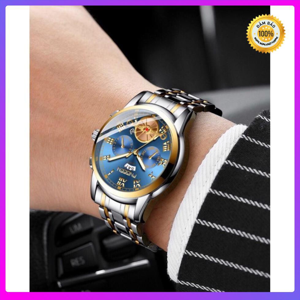 ĐỒNG HỒ NAM FNGEEN CHÍNH HÃNG DÂY THÉP CHẠY 2 LỊCH (TẶNG KÈM HỘP VÀ PIN DỰ PHÒNG) [ Đồng Hồ Nam Cao Cấp] | BigBuy360 - bigbuy360.vn