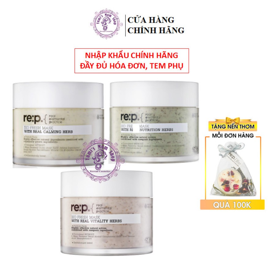 Mặt Nạ Đất Sét Cấp ẩm Và Phục Hồi Da RE:P Bio Fresh Mask With Real Herbs 130g